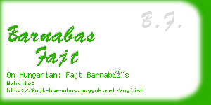 barnabas fajt business card